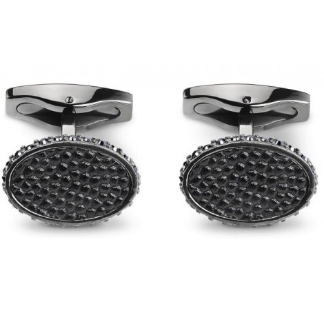 Swarovski Gun metal Cufflinks