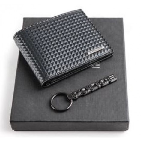 Police Pyramid Slim Wallet + Key chain set
