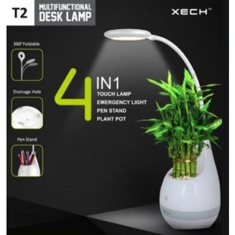 Multifunction Desk lamp with pen  plant stand