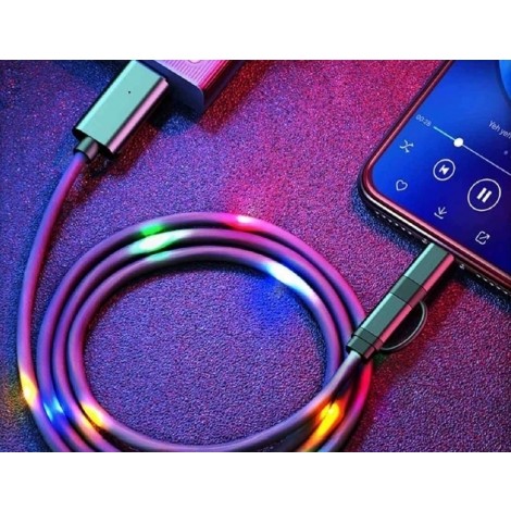 3 in 1 fast charge cable with sensor lights