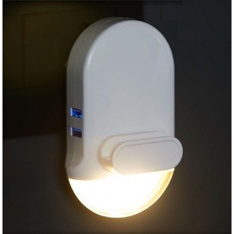 Nightlight with mobile holder and USB ports