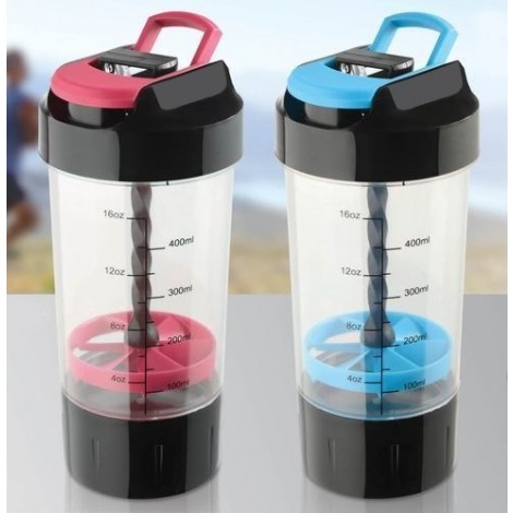 Blizzard gym protein shaker with mixer handle