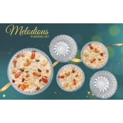 Glass Bowl pudding set of 5