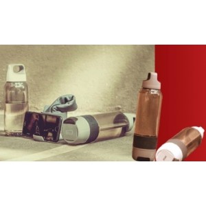 Sports bottle with cooling towel