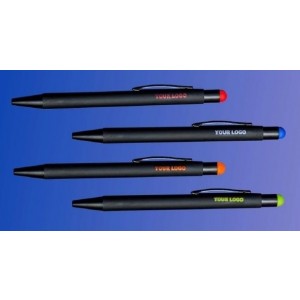 Metal pen with colour engrave