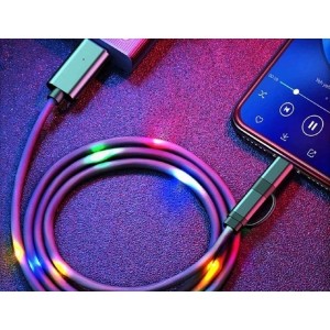 3 in 1 fast charge cable with sensor lights