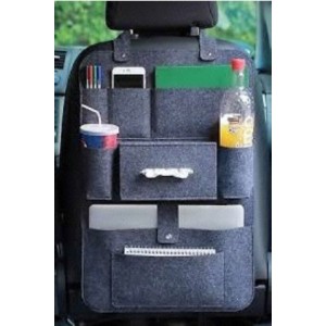 Felt car seat multi-pocket organizer