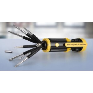 8 in 1 folding toolkit with torch