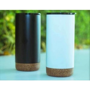 Double walled SS mug with cork base