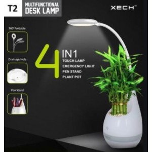 Multifunction Desk lamp with pen  plant stand