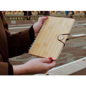 Eco friendly bamboo paper cover notebook