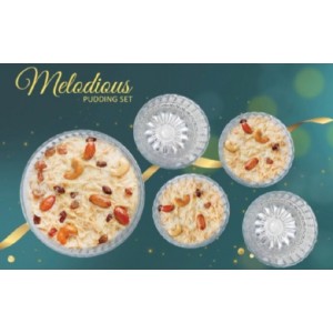 Glass Bowl pudding set of 5