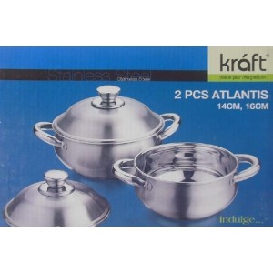 Kraft Serving bowl set of 2 with lid