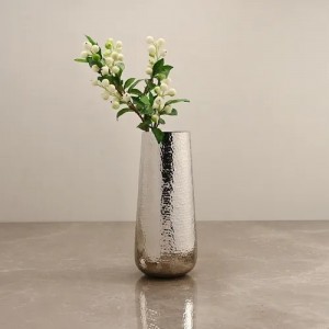 Small hammered decorative flower vase