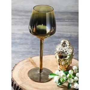 Gold stem candle holder